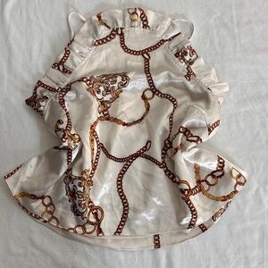Y2K Chain Print Satin Top